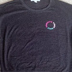 Spiritual Gangster Charcoal Gray Women's Sweater/Sweatshirt, size Medium